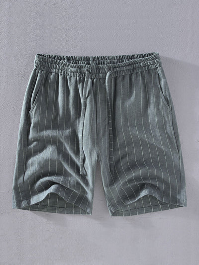 Baptiste® | Linen Cotton Blend Striped Shorts