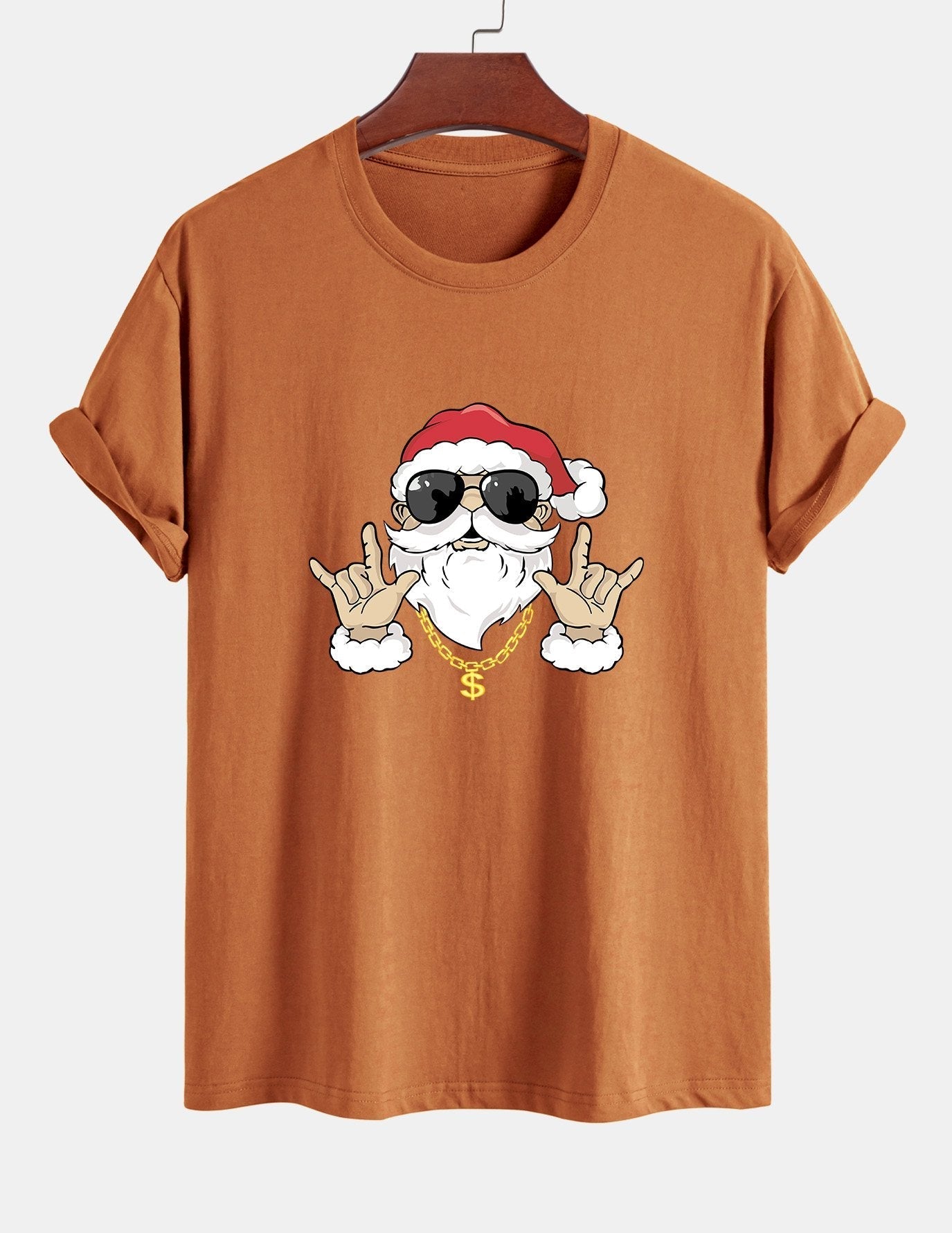 Albano® | Hip Hop Santa Print Cotton T-Shirt
