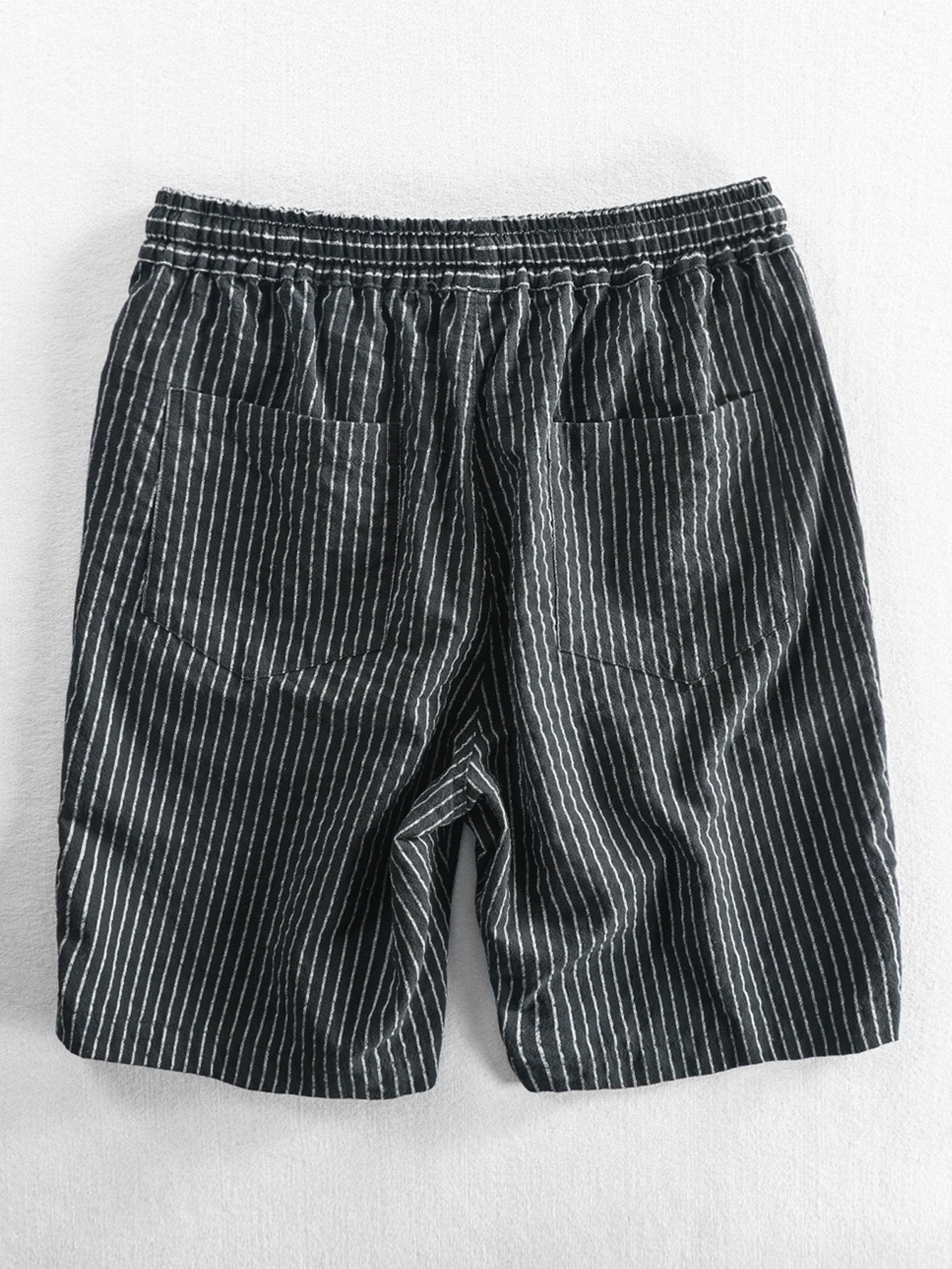 Joaquín® | Cotton Drawstring Striped Shorts
