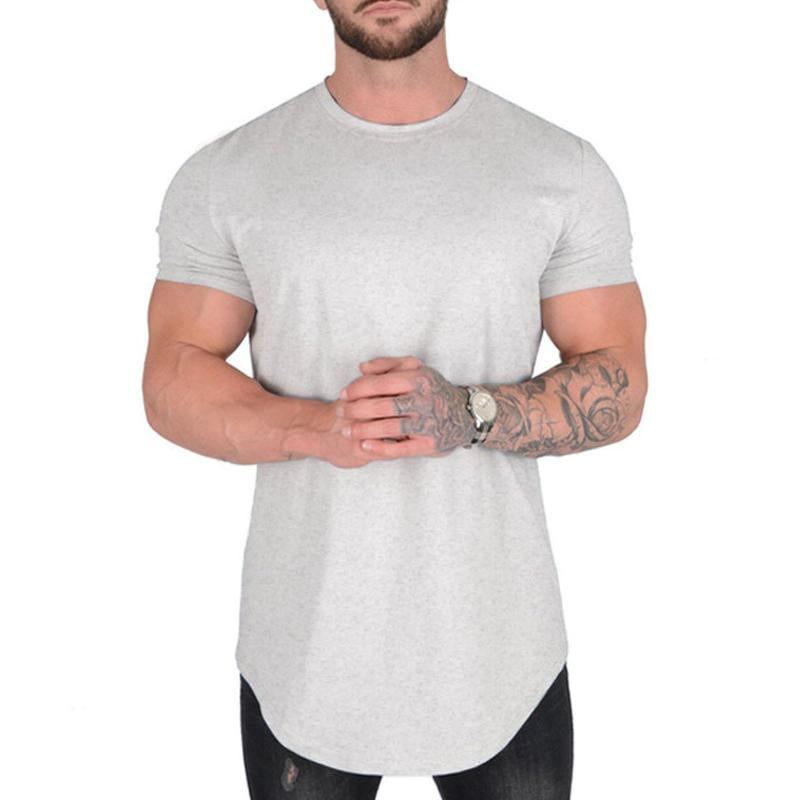Men's Solid Color Loose Rond Neck Short Sleeve T-Shirt