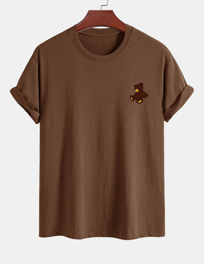 Yoab® | Teddy Bear Print Cotton T-Shirt