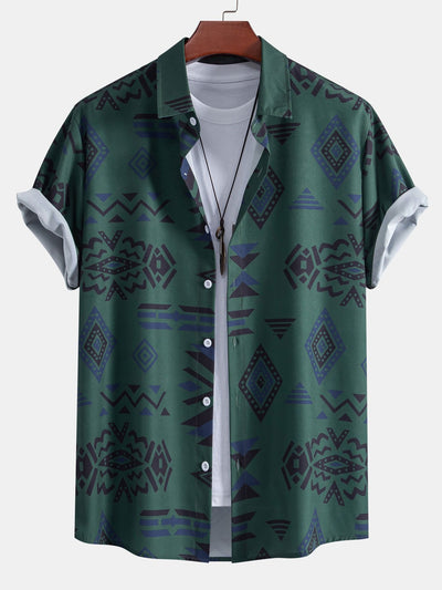 Iker® | Aztec Geometric Print Shirt
