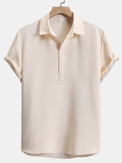 Astarte® | Waffle Polo Collar Shirt