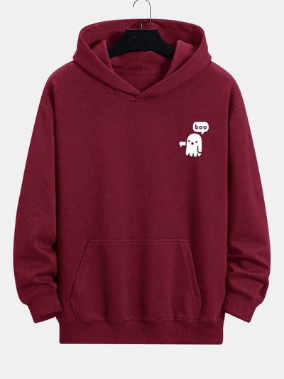 Winston | Boo Ghost Print Relax Fit Hoodie