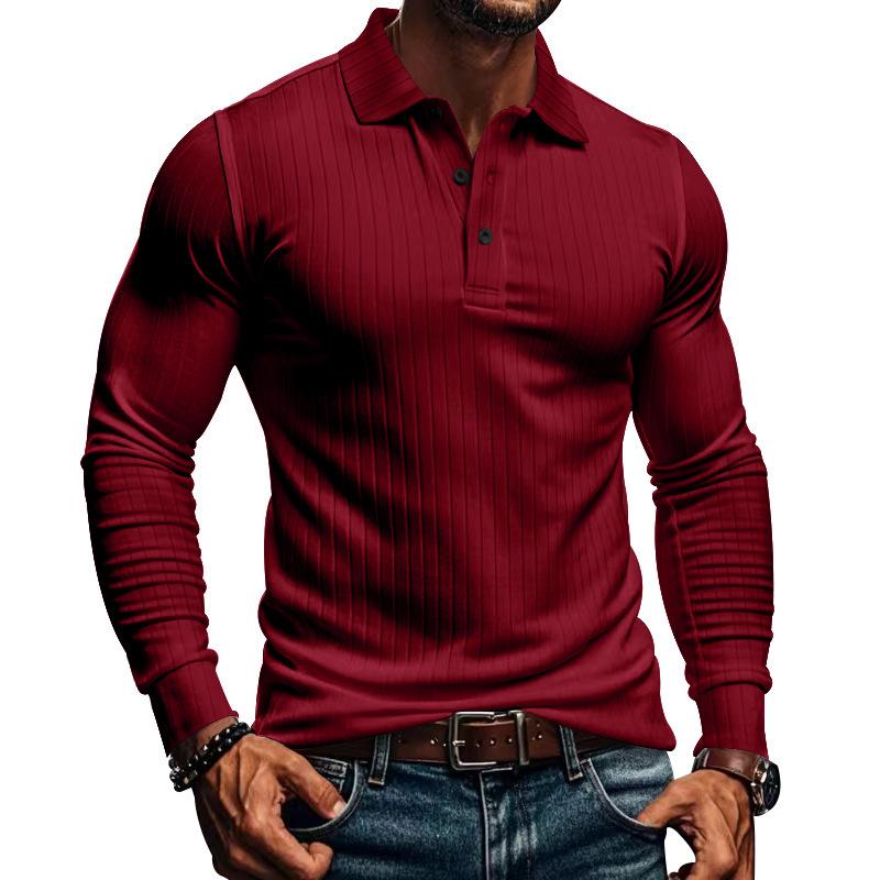 Men's Casal Elastic Long Sleeve POLO Shirt