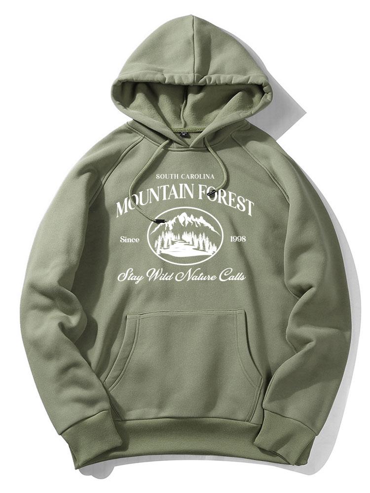 Niall | Mountain Slogan Print Hoodie