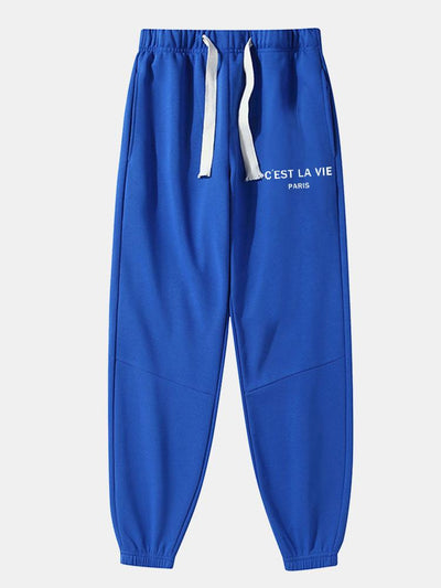 Bampfylde® | Paris Print Cotton Blend Jogger Pants