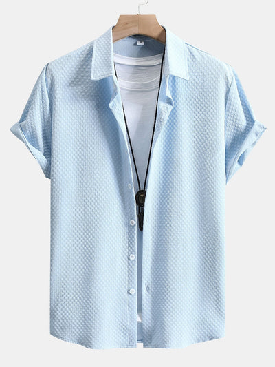 Joaquín® | Checkerboard Jacquard Button Up Shirt