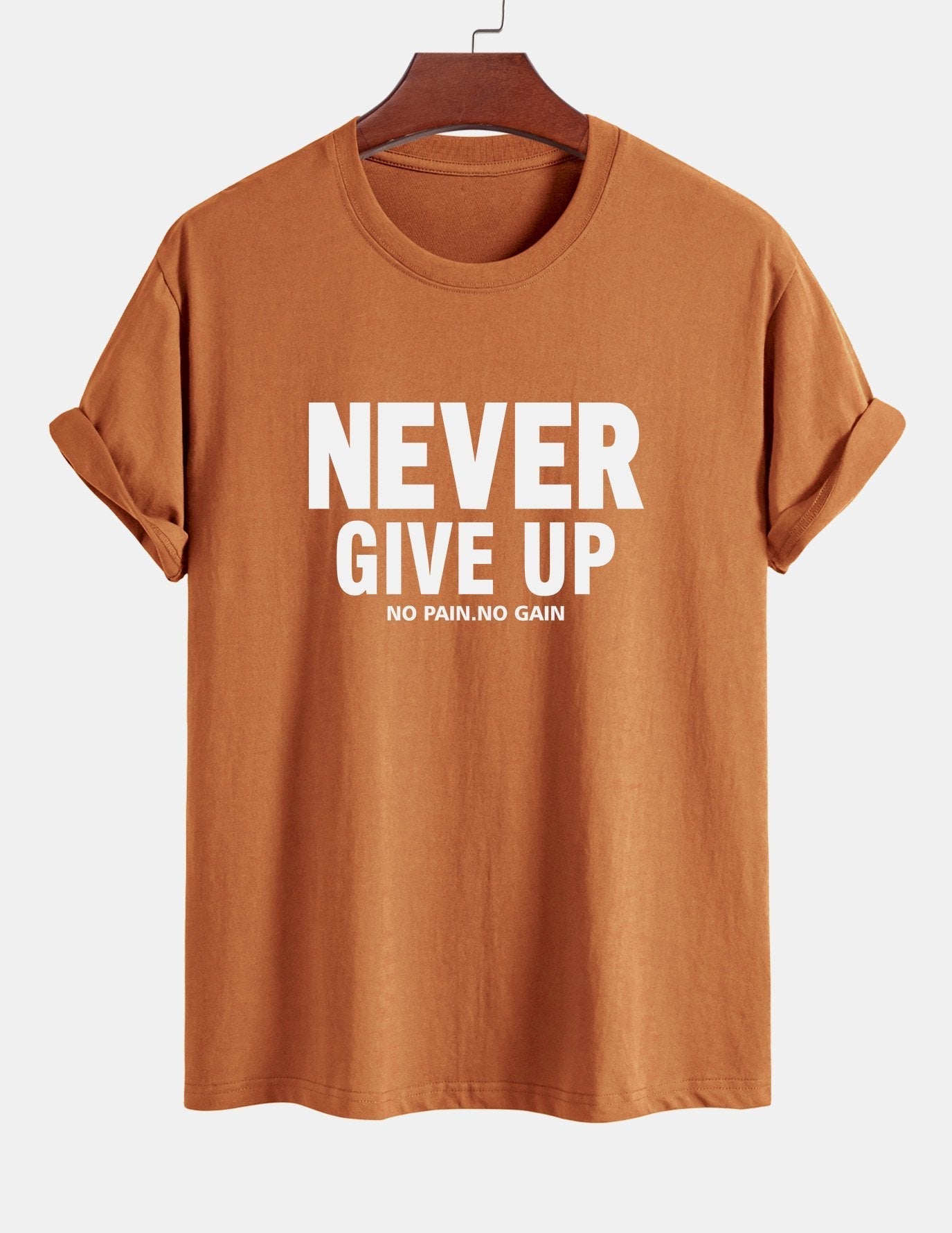 Ubaldo® | Never Give Up Print Cotton T-Shirt