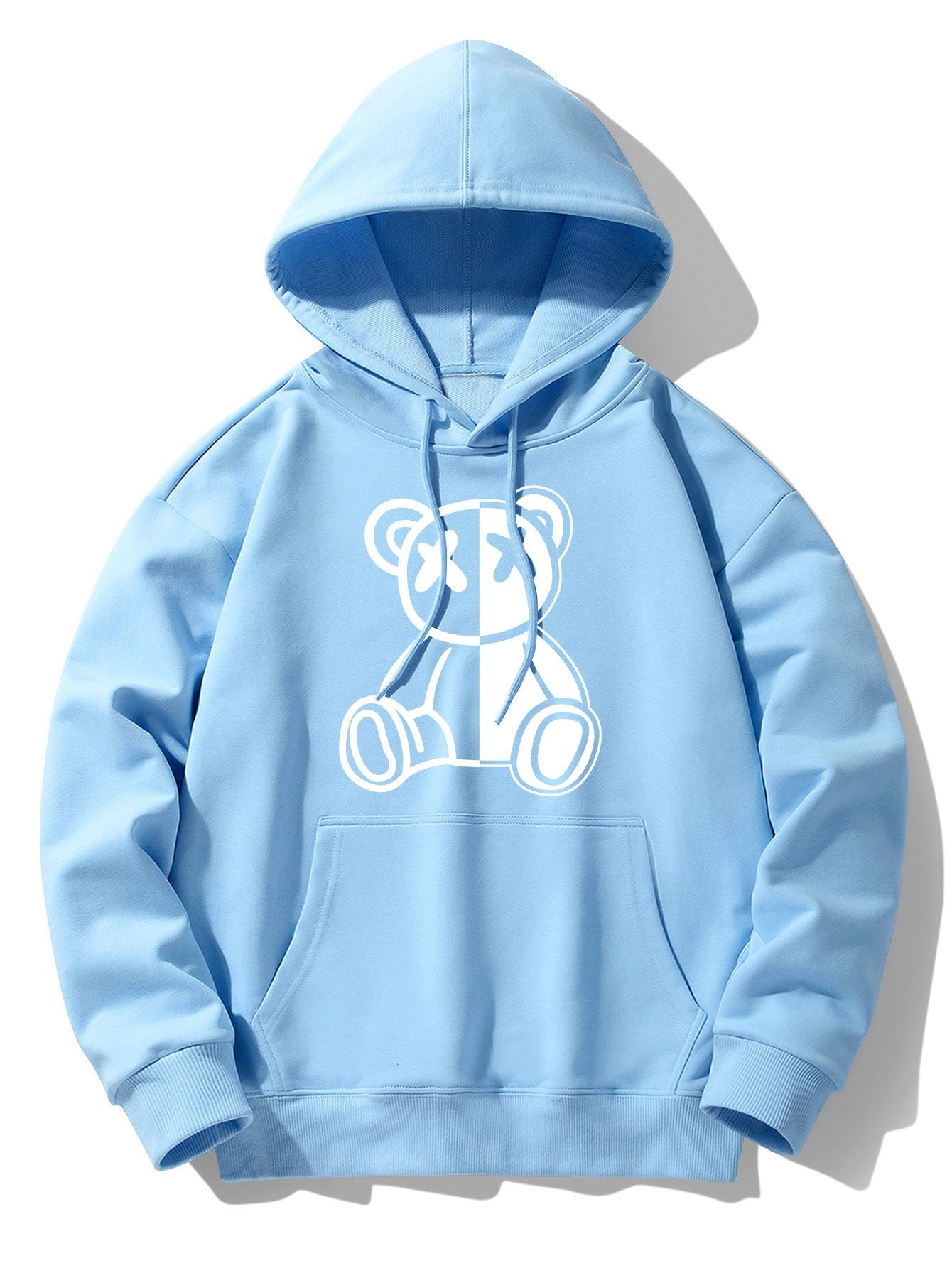 Vicente | Bear Print Drop Shoulder Relaxed Hoodie