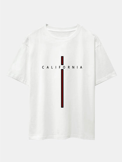 César® | Stripe Print Drop Shoulder Oversize T-Shirt