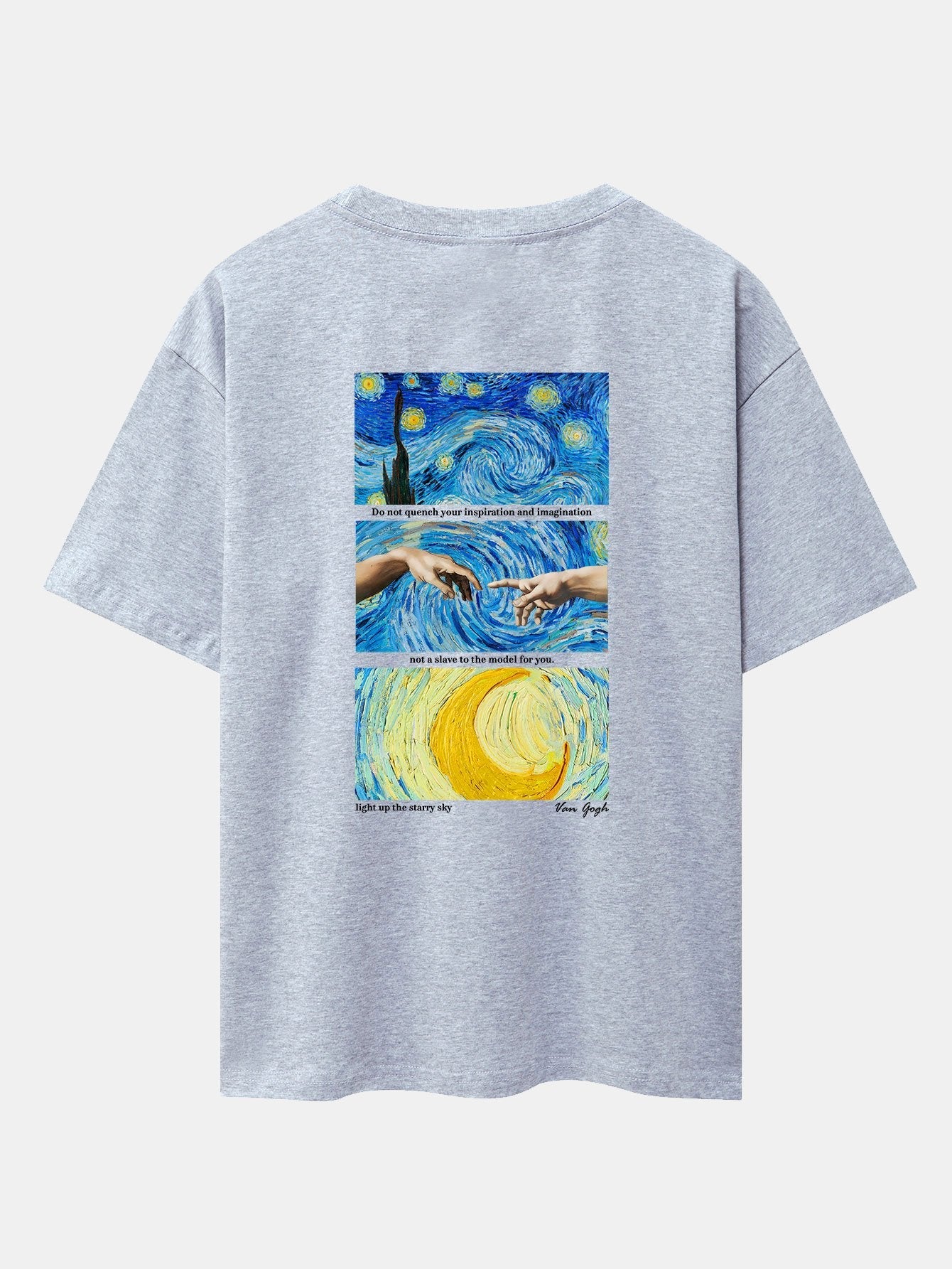 Isaac® | The Starry Night Back Print Drop Shoulder Oversize T-Shirt
