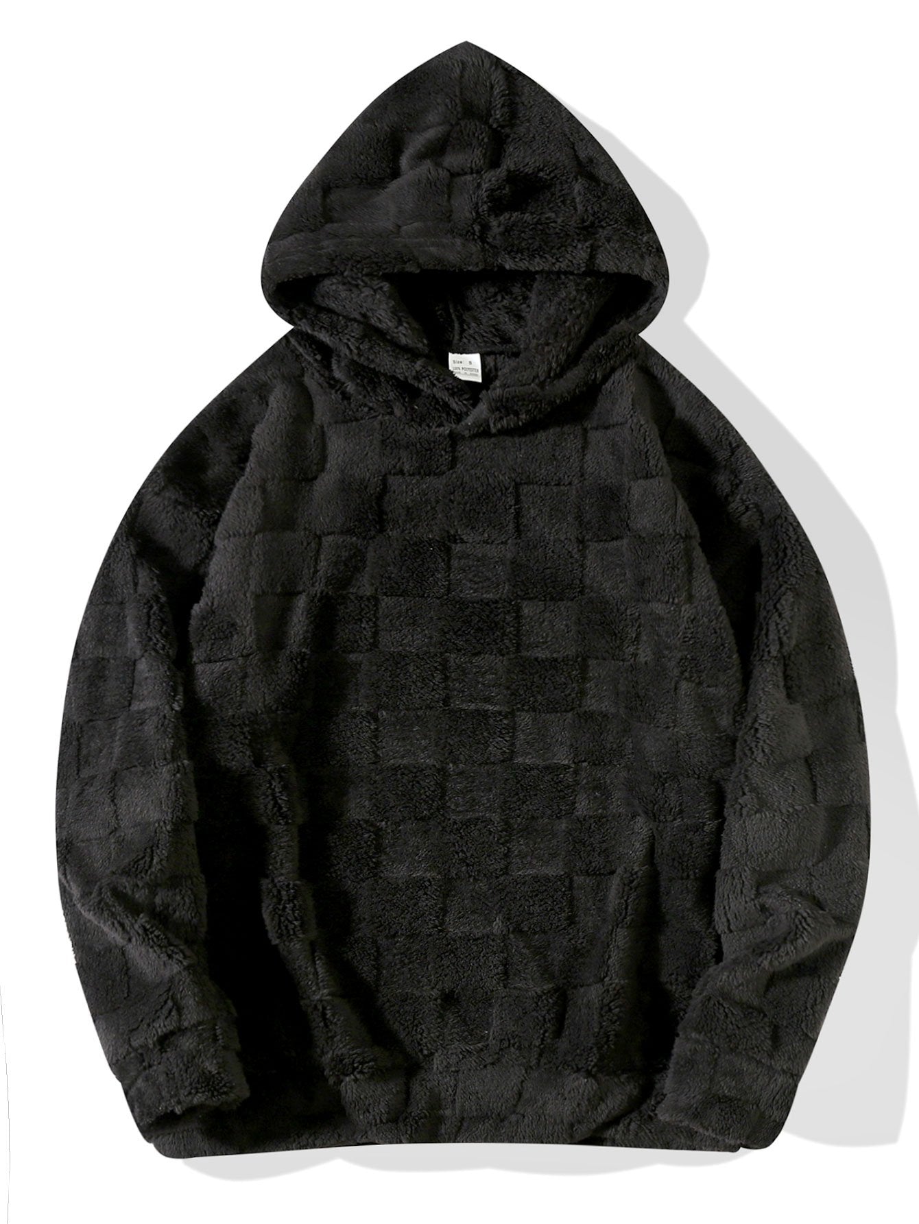 Gerald | Relax Fit Checkerboard Teddy Hoodie
