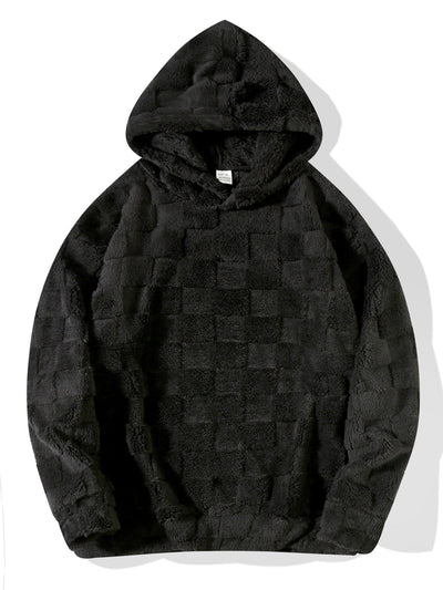 Gerald | Relax Fit Checkerboard Teddy Hoodie
