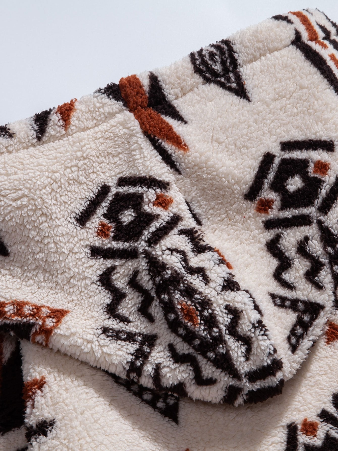 Frederick | Aztec Print Teddy Hoodie