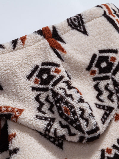 Frederick | Aztec Print Teddy Hoodie