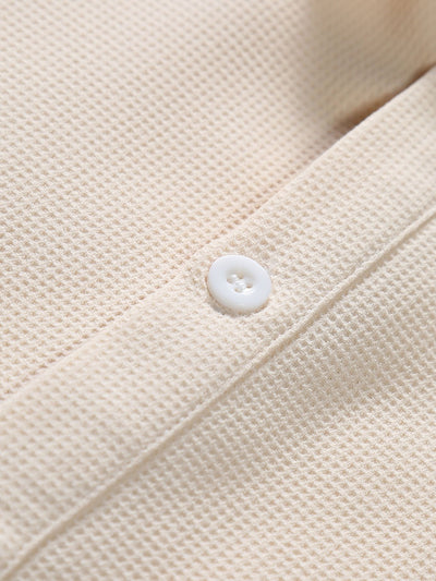Astarte® | Waffle Polo Collar Shirt