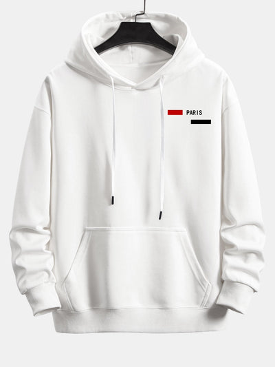 Lev | Paris Stripe Print Relax Fit Hoodie