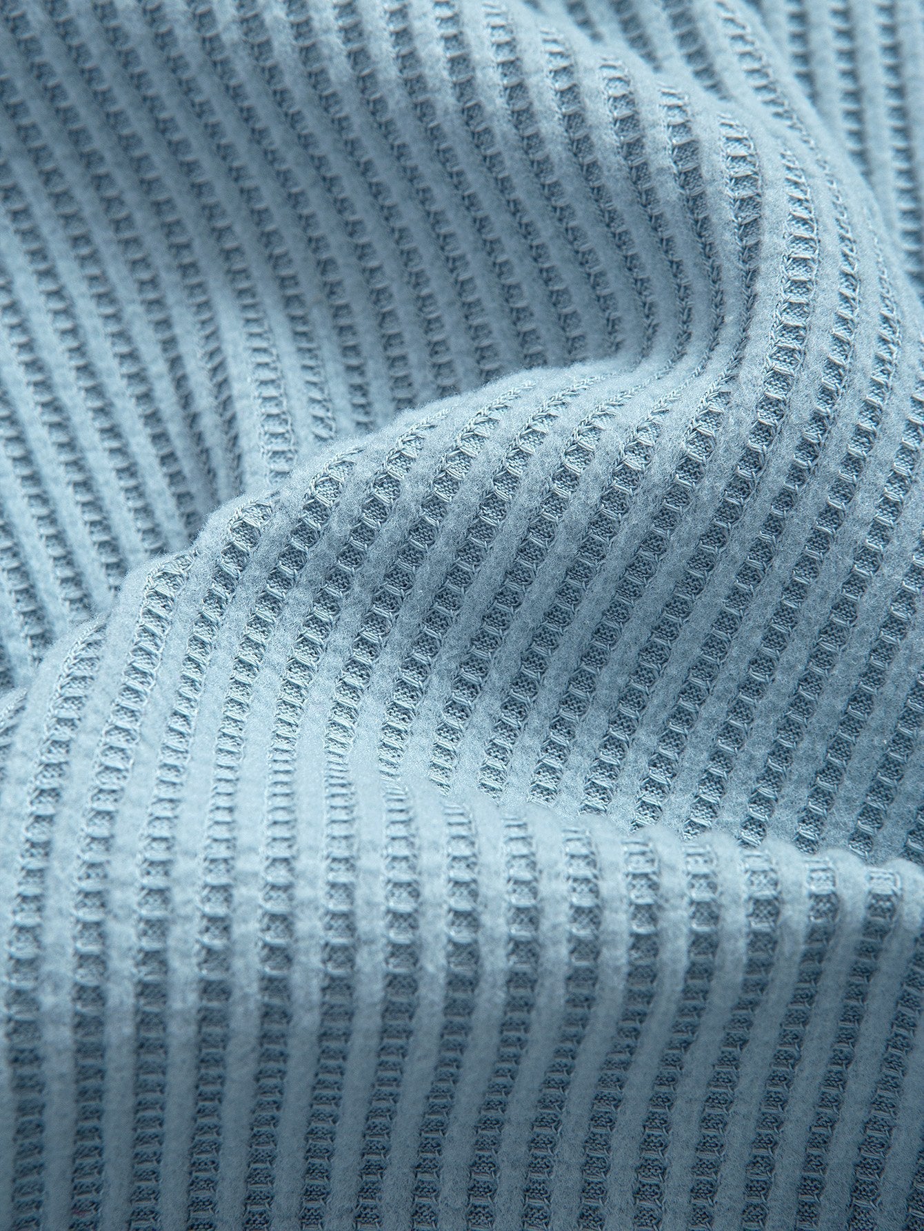 Serafín® | Knitted Waffle Arc Hem Hooded T-Shirt