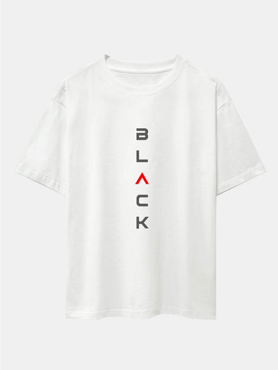 Ángel® | Black Print Drop Shoulder Oversize T-Shirt