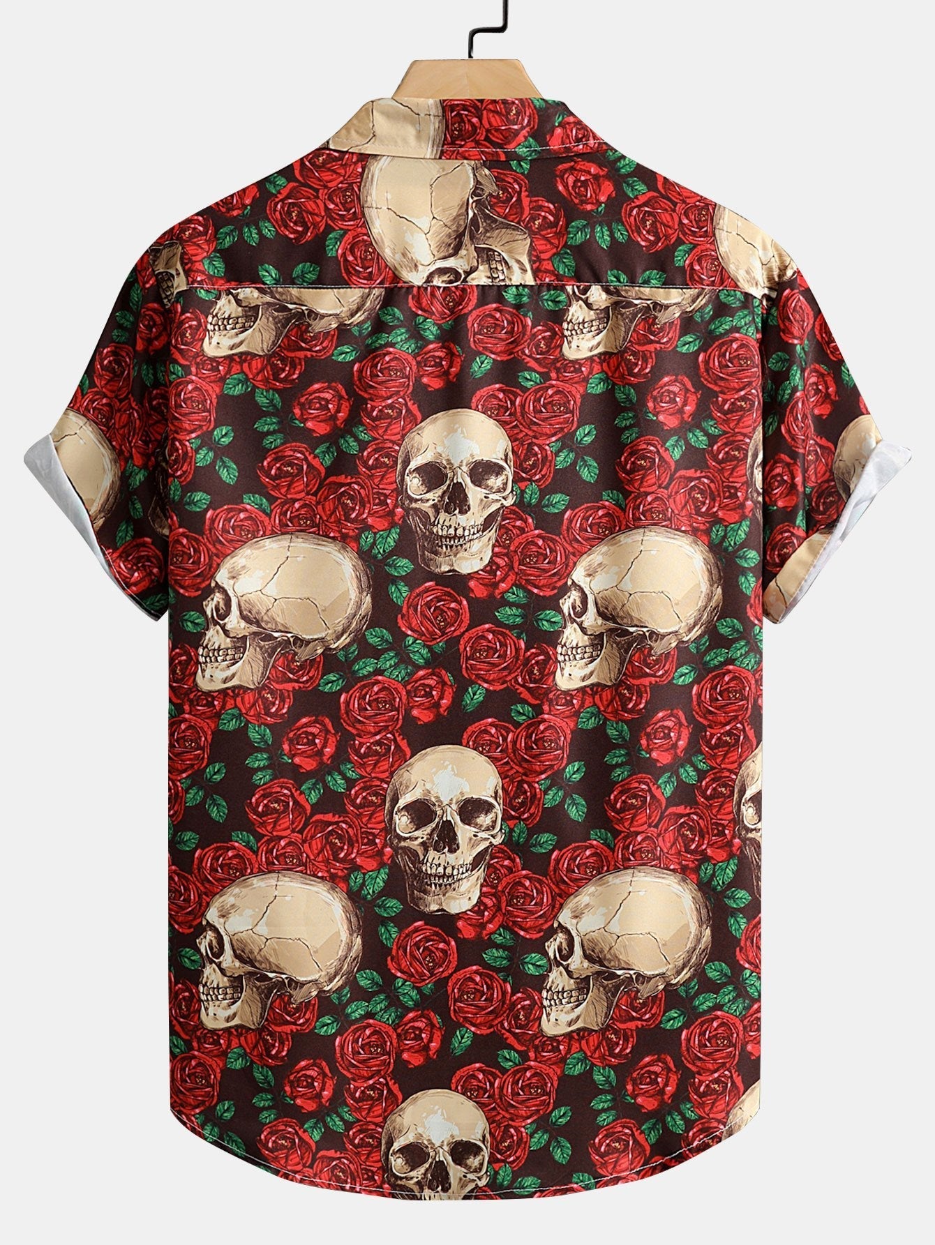 Archil® | Skull Rose Print Button Up Shirt