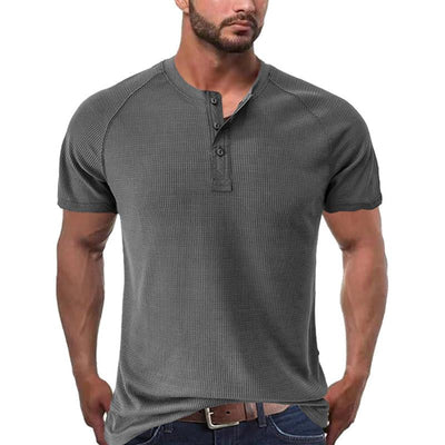Men's gh Gy Short Sleeve Henley T-Shirt