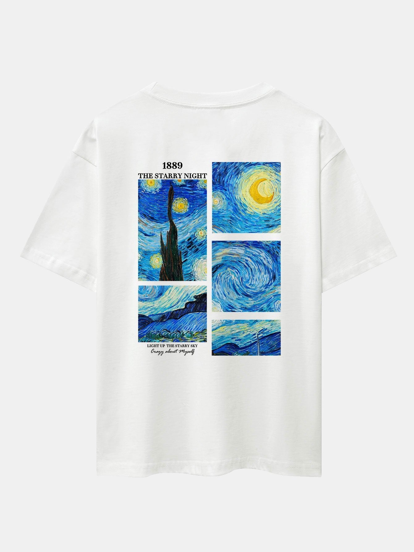 Hugh® | The Starry Night Back Print Drop Shoulder Oversize T-Shirt