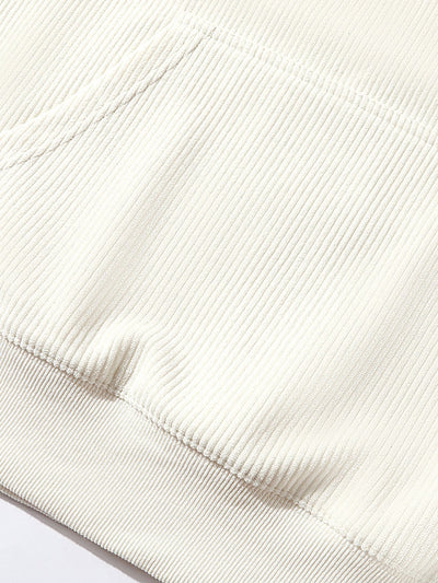 Adam | Paneled Corduroy Raglan Sleeves Hoodie
