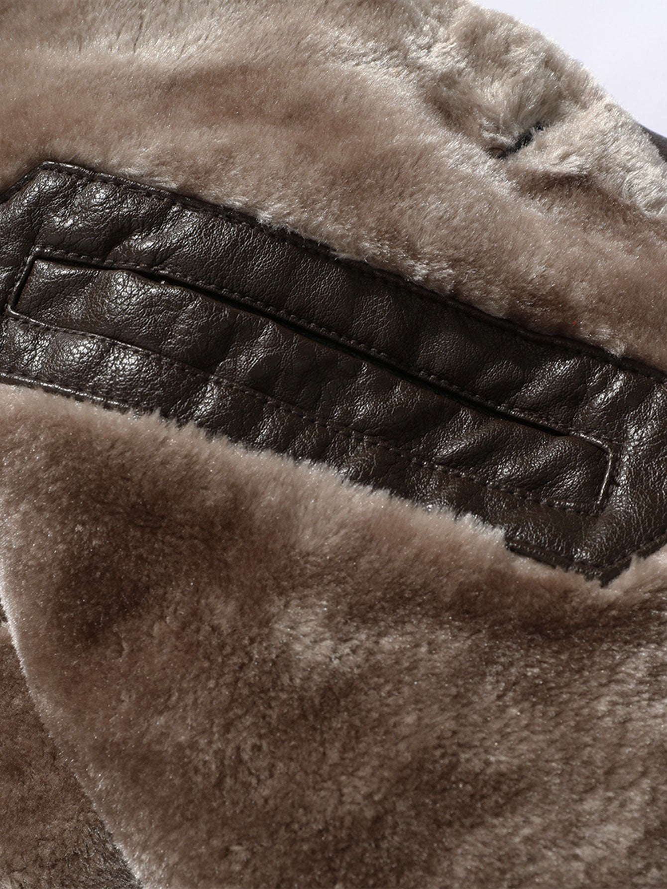 Nolan | Long Line Faux Fur Lined PU Leather Coat