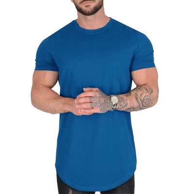 Men's Solid Color Loose Rond Neck Short Sleeve T-Shirt
