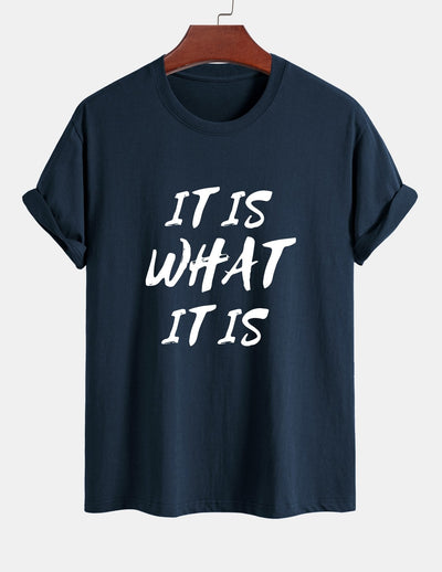 Ulrico® | It Is What It Is Print Cotton T-Shirt