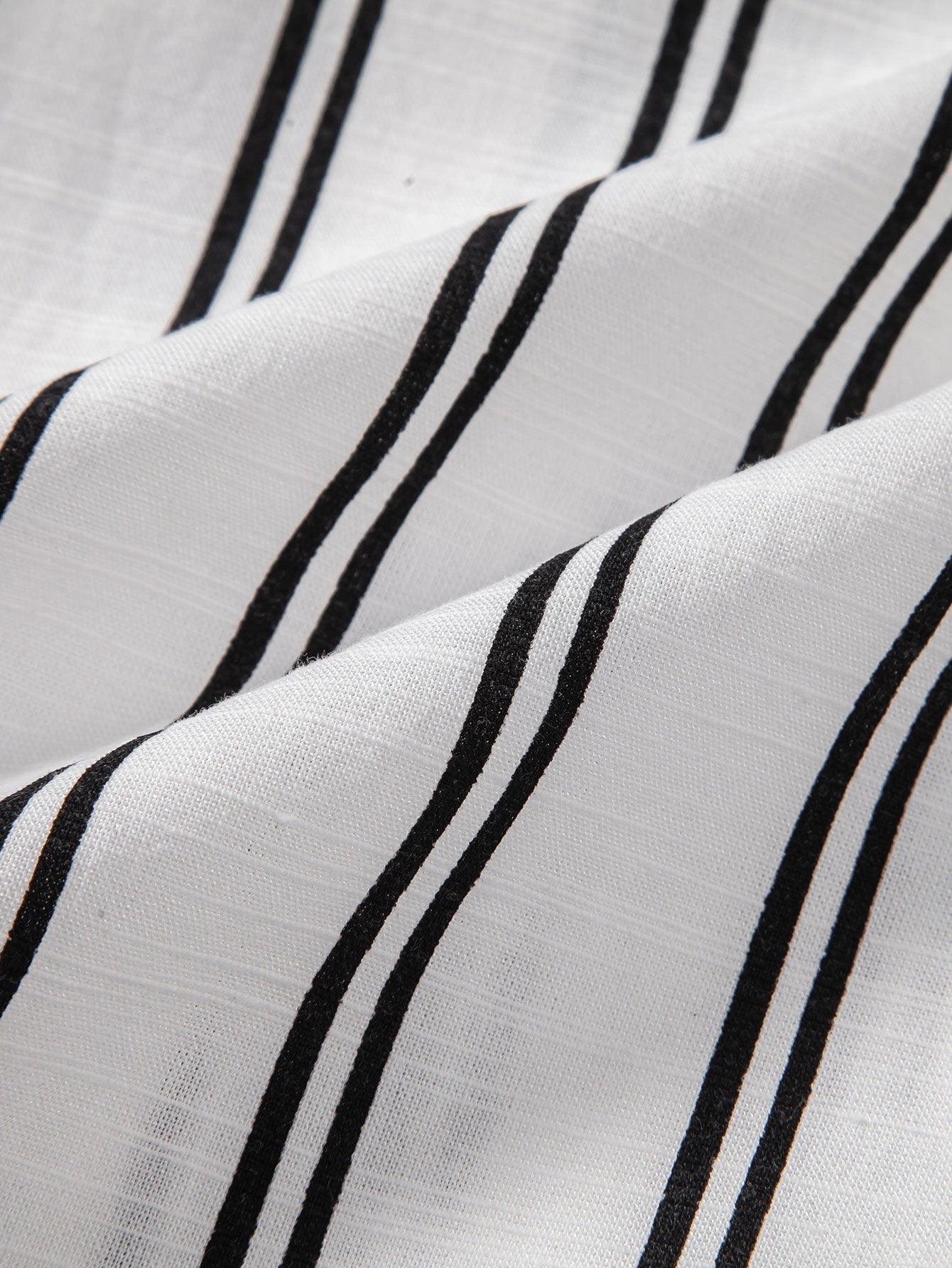 Arán® | Linen Look Striped Button Up Shirt