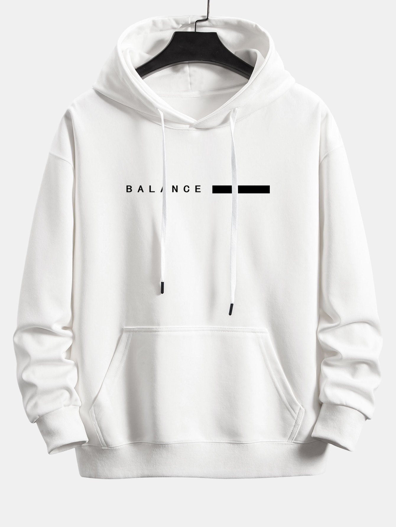 Alan | Balance Stripe Print Relax Fit Hoodie