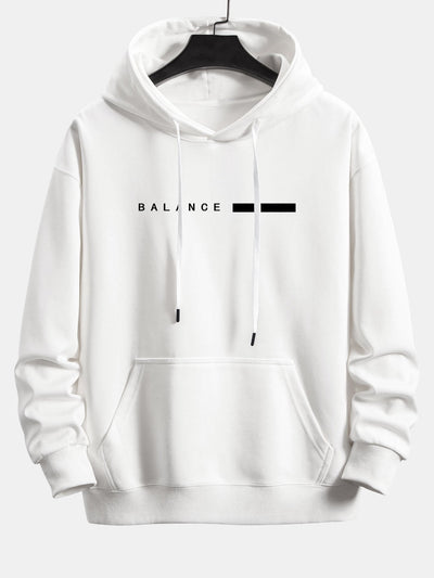 Alan | Balance Stripe Print Relax Fit Hoodie