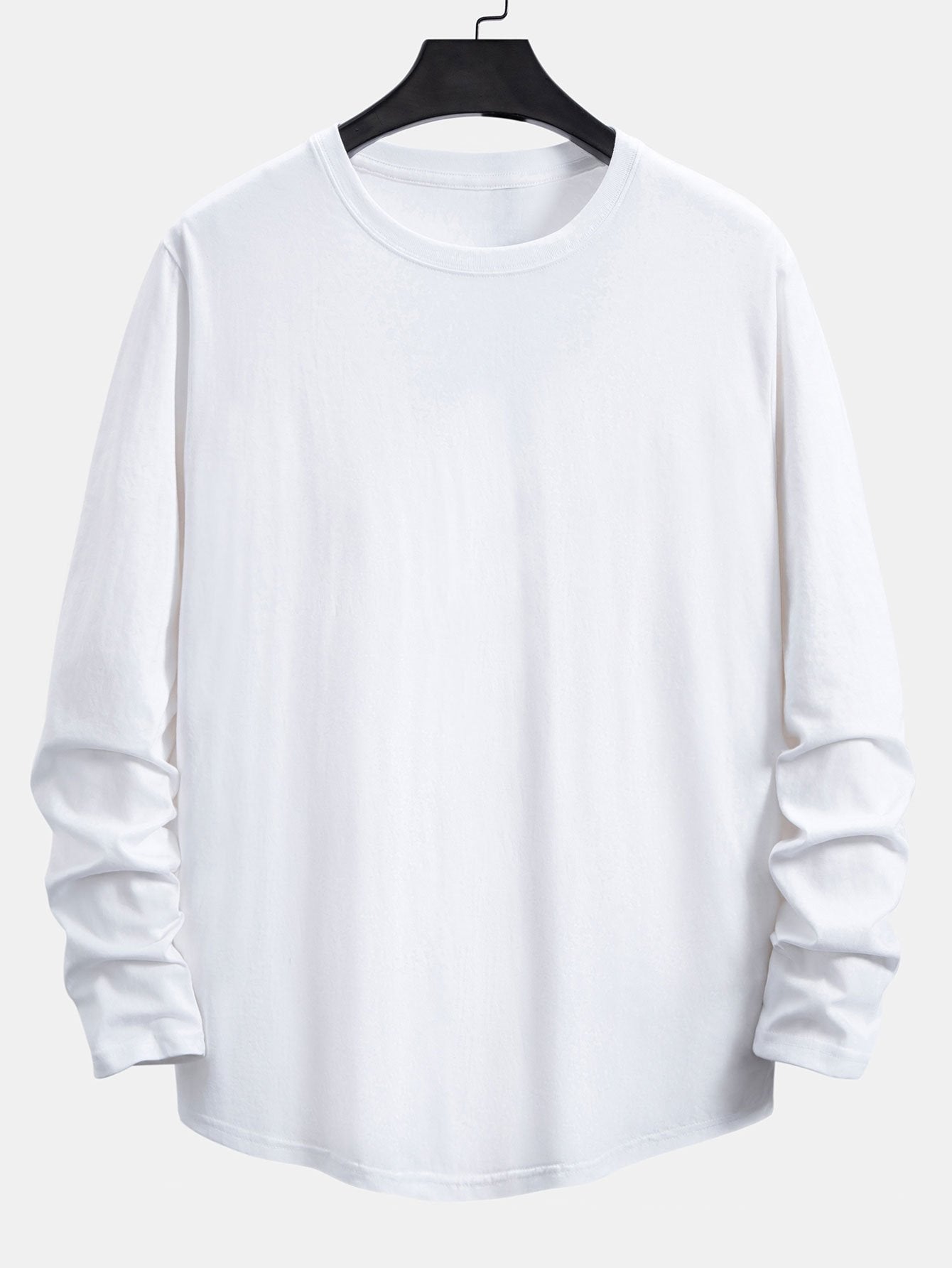 Adamo® | 3 Pieces Basic Long Sleeve Cotton Arc Hem T-Shirts