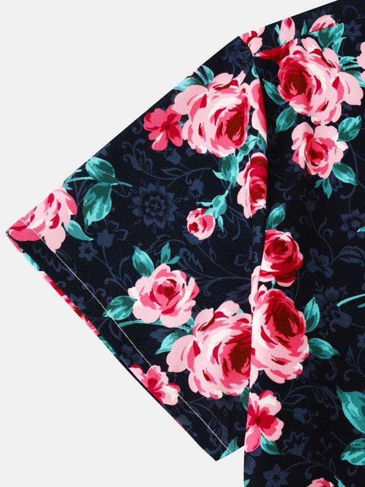 Arlow® | Rose Print Revere Shirt