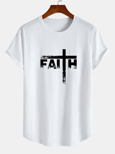 Tito® | Print Cotton Arc Hem T-Shirt