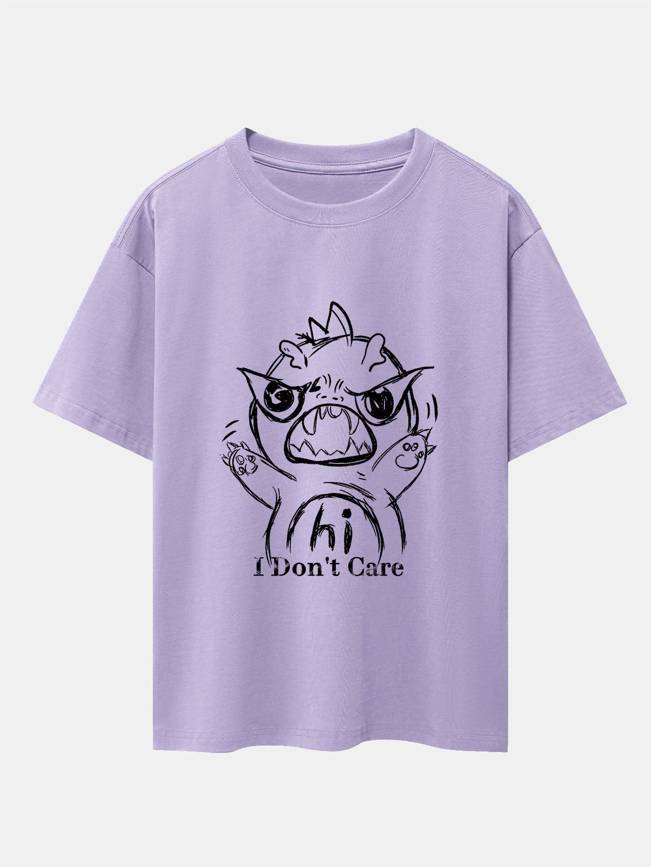 Isaac® | Cartoon Dinosaur Print Drop Shoulder Oversize T-Shirt
