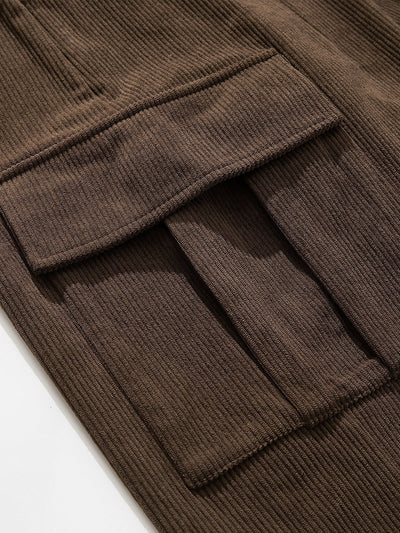 Banville® | Loose Fit Corduroy Cargo Pants