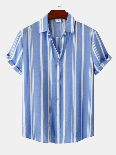 Arthus® | Stripe Print Button Up Shirt