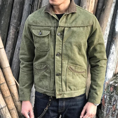 Men's Retroorcycle Lapel Single Breasted Jacket