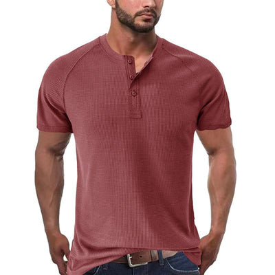 Men's gh Gy Short Sleeve Henley T-Shirt