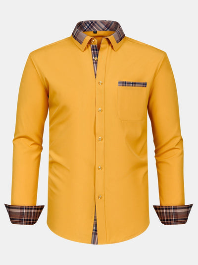 Althair® | Plaid Panel Button Up Shirt