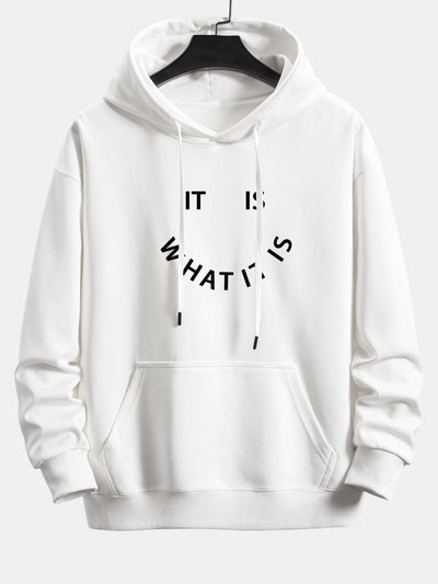 Nathan | It Is What It Is Print Relax Fit Hoodie