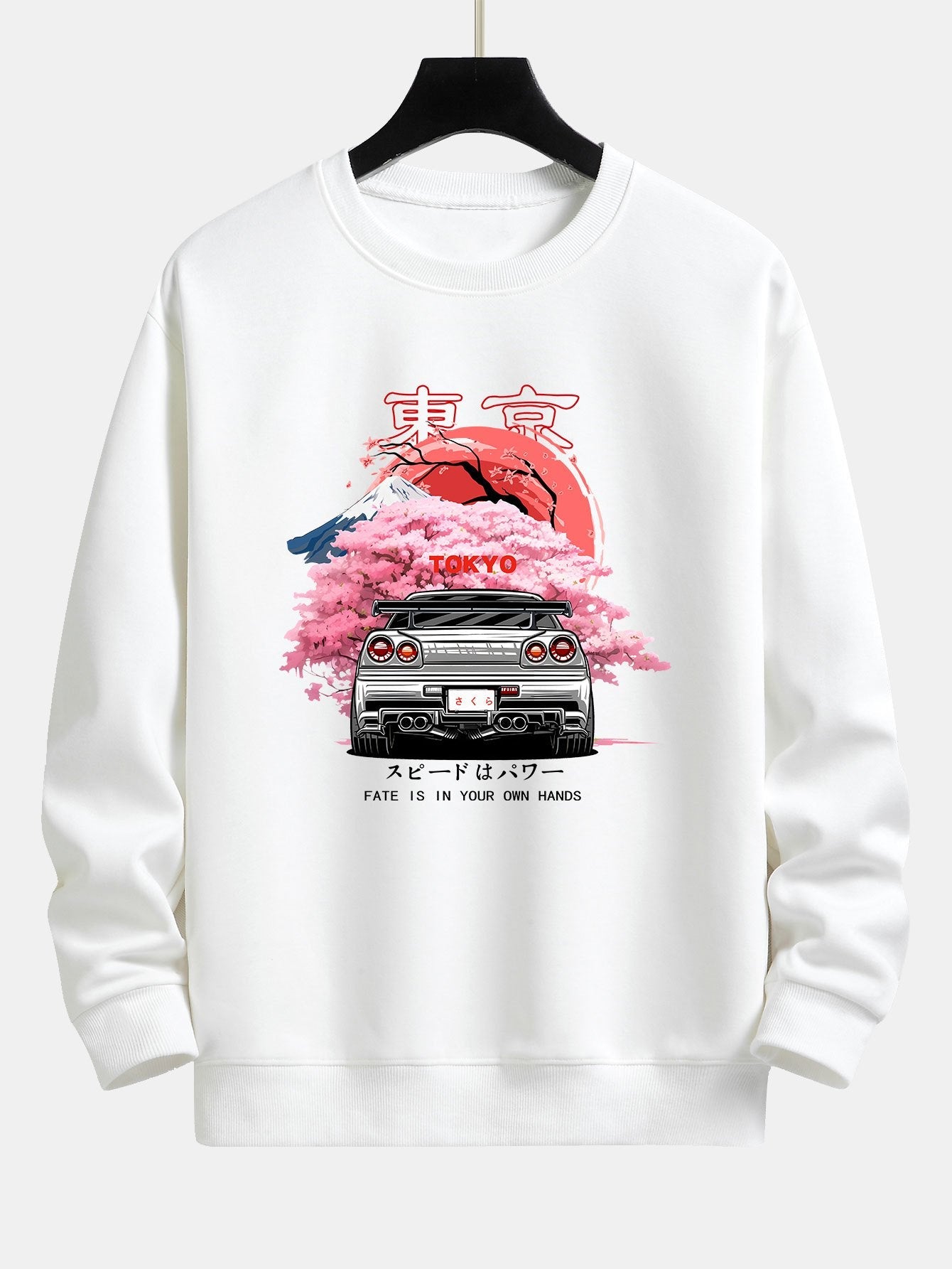 Kody® | Tokyo Sakura Car Print Relax Fit Sweatshirt