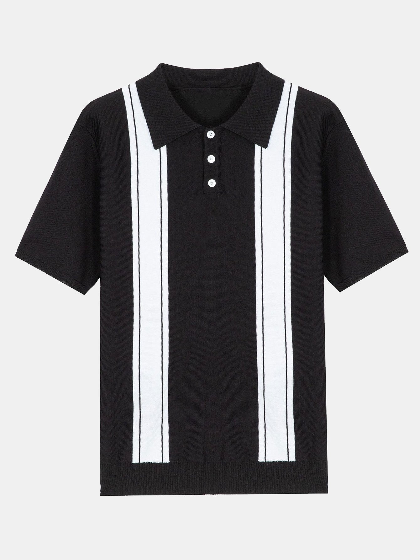 Ezra | Striped Short Sleeve Sweater Polo