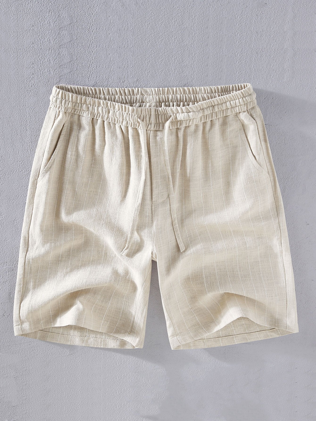 Baptiste® | Linen Cotton Blend Striped Shorts