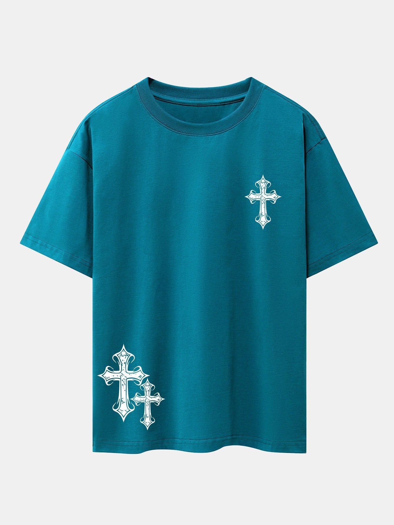 Aníbal® | Cross Print Drop Shoulder Oversize T-Shirt