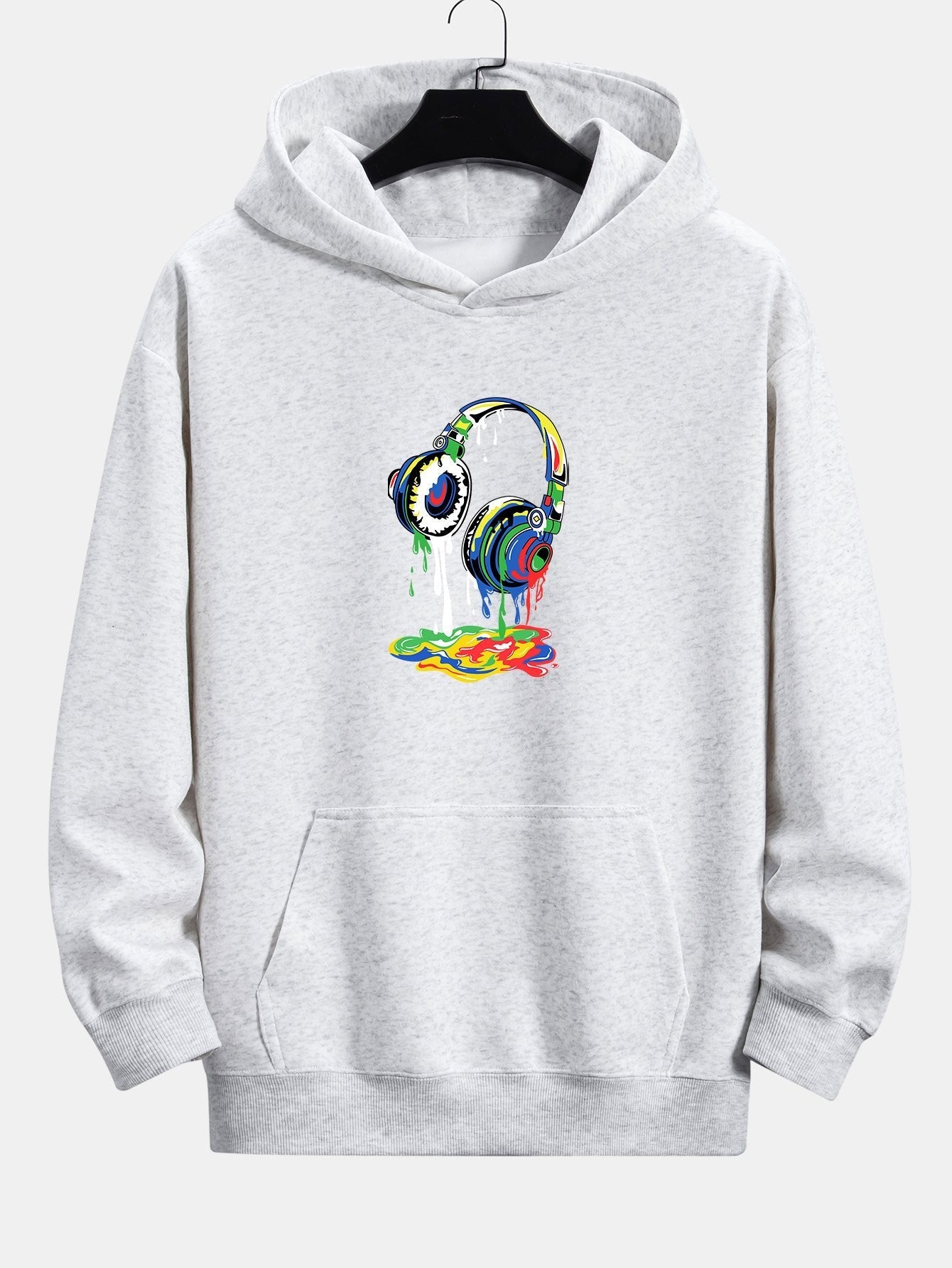 Tyrell | Dissolving Headphones Print Relax Fit Hoodie