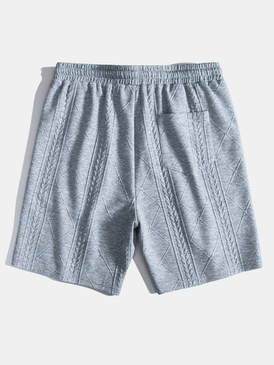 Adelphius® | 3 Pieces Geometric Jacquard Drawstring Shorts